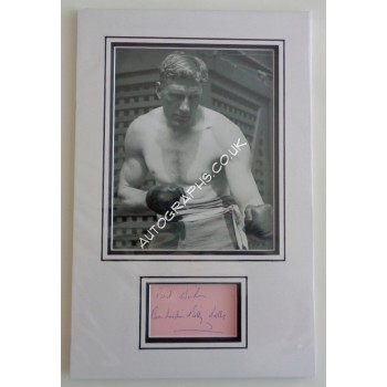 Billy Wells Boxing signed authentic signature autograph photo display. COA UACC