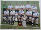 Tottenham Spurs 1961 Cup team genuine authentic autograph signed photo. COA UACC