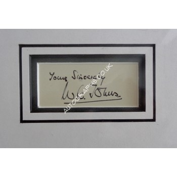 W E Johns Biggles signed authentic genuine signature autograph display. COA UACC W E Johns Biggles signed authentic genuine signature autograph display. COA UACC