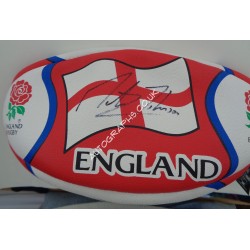 Martin Johnson England Rugby authentic signed genuine signature autograph. COA UACC