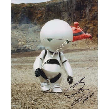 Warwick Davis Marvin Hitchhikers guide authentic autograph signed photo. COA UACC
