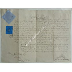 Prince George Duke Cambridge Commission genuine signed autograph document. COA UACC