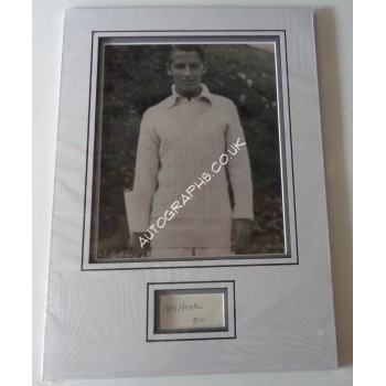 Bunny Austin Tennis signed genuine signature autograph display. COA UACC