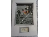 Jim James Irwin Apollo signed genuine signature autograph display. COA UACC