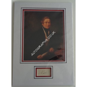 Robert Peel Police PM signed authentic autograph photo display. COA UACC