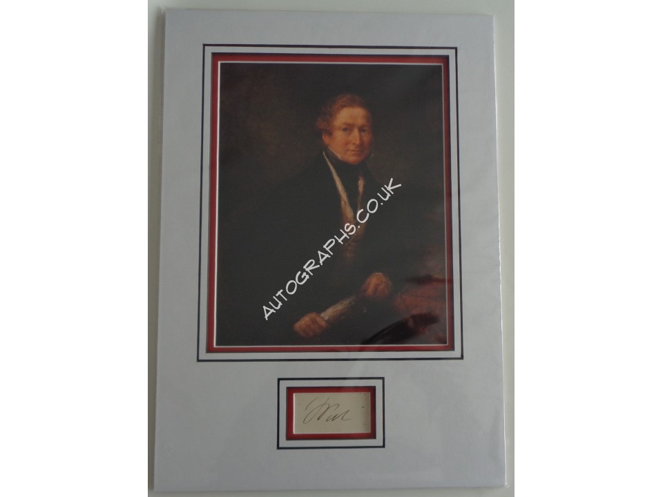 Robert Peel Police PM signed authentic autograph photo display. COA UACC Robert Peel Police PM signed authentic autograph photo display. COA UACC