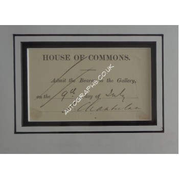 Joseph Chamberlain Liberal politics signed authentic autograph photo display. COA UACC Joseph Chamberlain Liberal politics signed authentic autograph photo display. COA UACC
