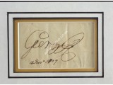 King George III signed authentic signature photo display. COA UACC King George III signed authentic signature photo display. COA UACC