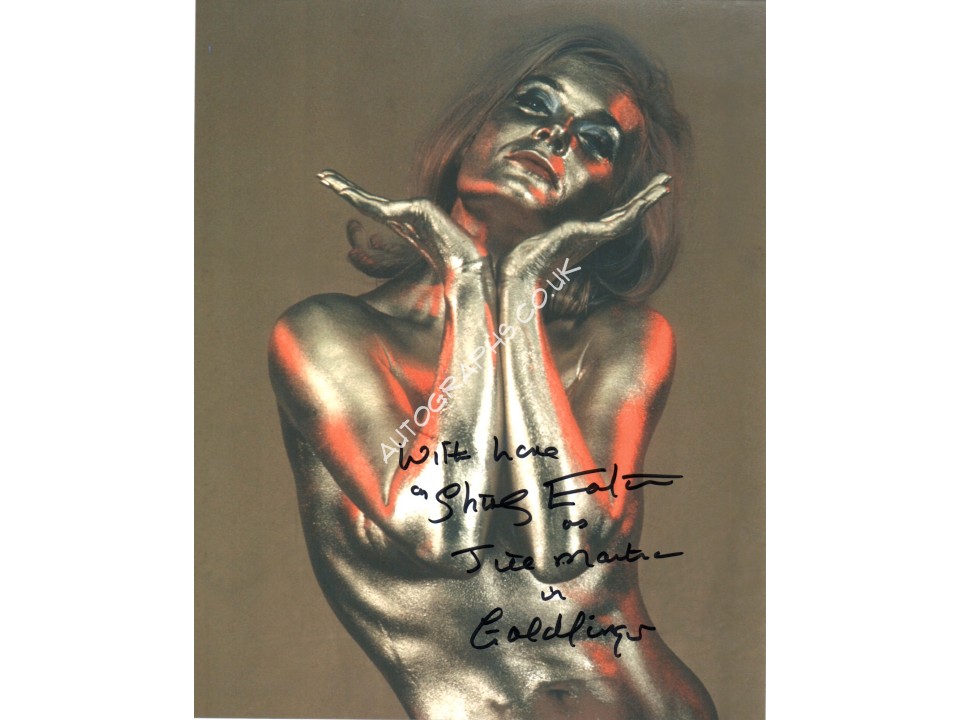Shirley Eaton Goldfinger James Bond genuine signed autograph photo 7. COA UACC