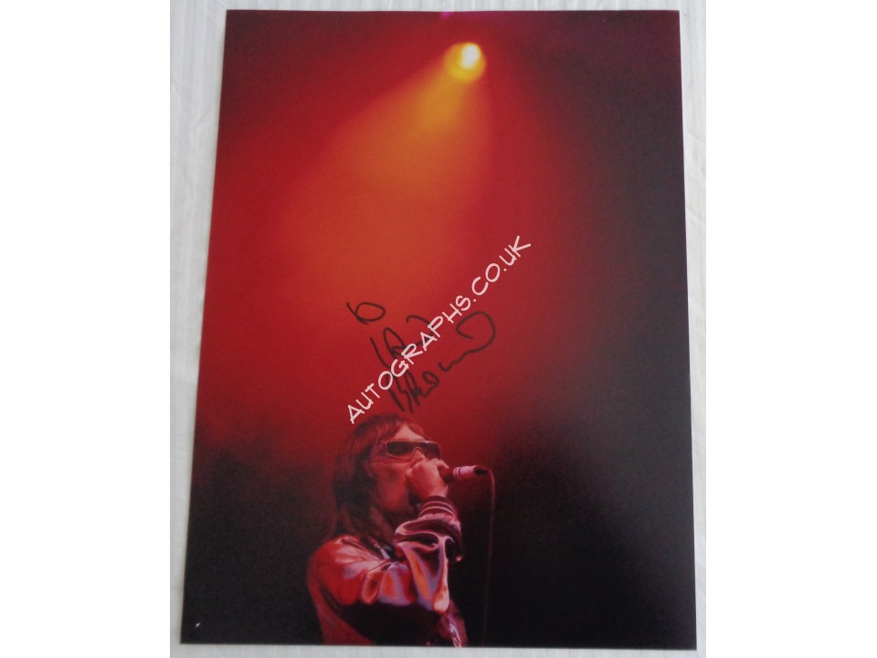 Ian Brown Stone Roses large authentic signed autograph photo. COA UACC Ian Brown Stone Roses large authentic signed autograph photo. COA UACC