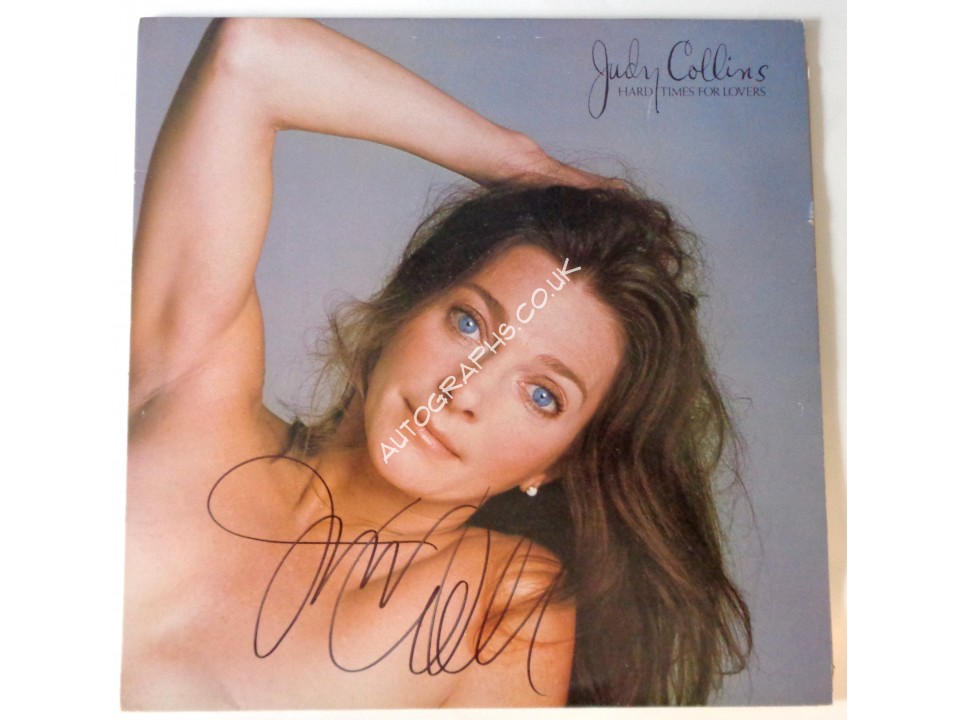 Judy Collins Hard Times authentic signed autograph album. COA UACC