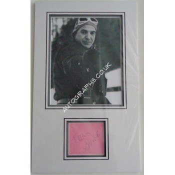 Telly Savalas James Bond authentic signed autograph page display. COA UACC