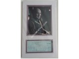 Telly Savalas James Bond authentic signed autograph cheque display. COA UACC Telly Savalas James Bond authentic signed autograph cheque display. COA UACC