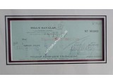 Telly Savalas James Bond authentic signed autograph cheque display. COA UACC Telly Savalas James Bond authentic signed autograph cheque display. COA UACC