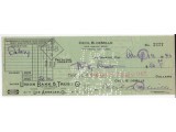 Cecil B DeMille director signed authentic genuine autograph cheque. COA UACC