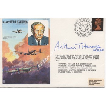Arthur Harris Bomber WW2  signed authentic genuine cover. COA UACC