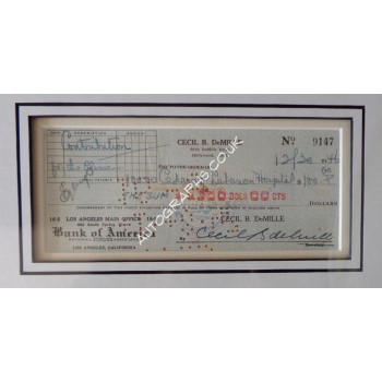 Cecil B. DeMille films genuine signed authentic autograph photo display. COA UACC
