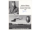 Julius Hatry Rocket Plane signed authentic genuine signature photo. COA UACC