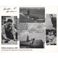 William Anderson USN Submarine signed authentic genuine signature photo. COA UACC