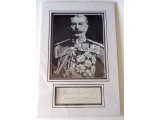 Lord Kitchener Kharthoum signed authentic genuine signature autograph display. COA UACC