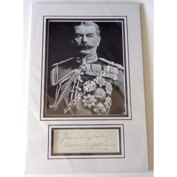 Lord Kitchener Kharthoum signed authentic genuine signature autograph display. COA UACC