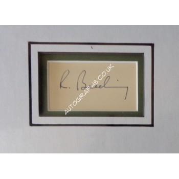 Richard Beeching report signed authentic genuine signature autograph display. COA UACC