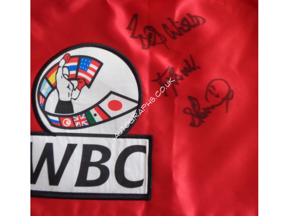 Frank Bruno boxing signed authentic signature autograph shorts. COA UACC Frank Bruno boxing signed authentic signature autograph shorts. COA UACC