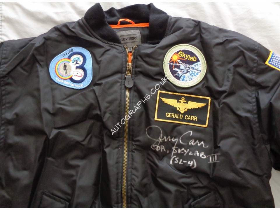 Gerald Jerry Carr Skylab authentic signed Genuine signature flight jacket. COA UACC