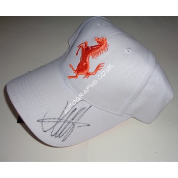 Sebastian Vettel F1 Ferrari authentic genuine signed cap. COA UACC