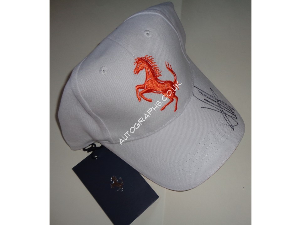 Sebastian Vettel F1 Ferrari authentic genuine signed cap. COA UACC Sebastian Vettel F1 Ferrari authentic genuine signed cap. COA UACC