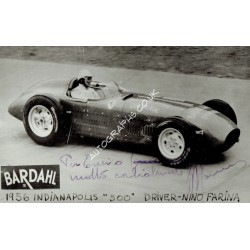 Guiseppe Farina authentic signed autograph signatures photo. COA UACC
