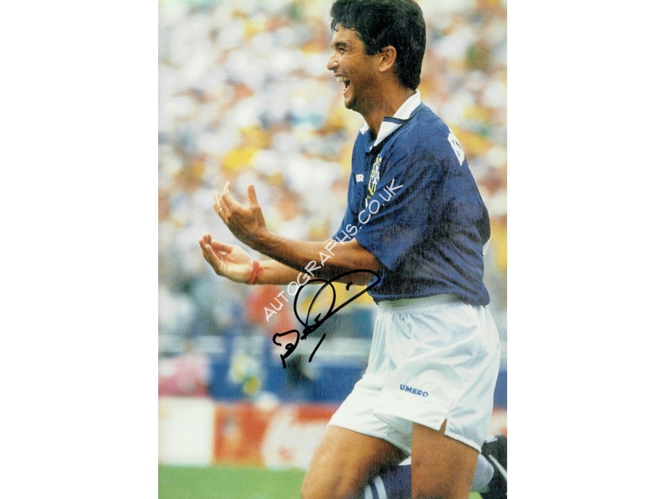 Bebeto original authentic genuine signed photo. COA UACC