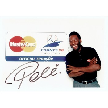 Pele original authentic genuine signed photo. COA UACC