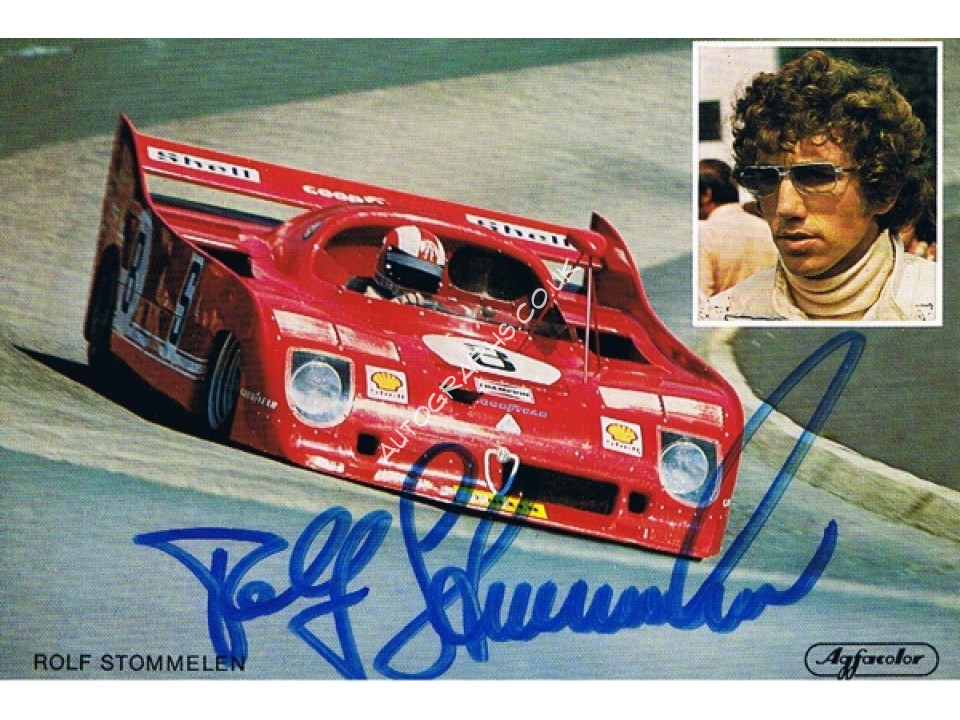Rolf Stommelen signed authentic genuine signature. COA UACC Rolf Stommelen signed authentic genuine signature. COA UACC