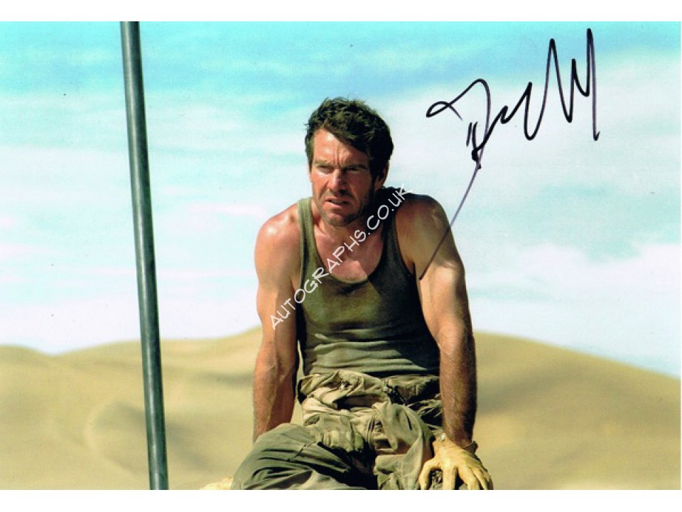 Dennis Quaid signed authentic genuine signature. COA UACC Dennis Quaid signed authentic genuine signature. COA UACC