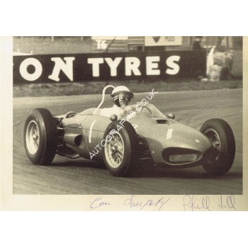Phil Hill signed authentic genuine signature. COA UACC