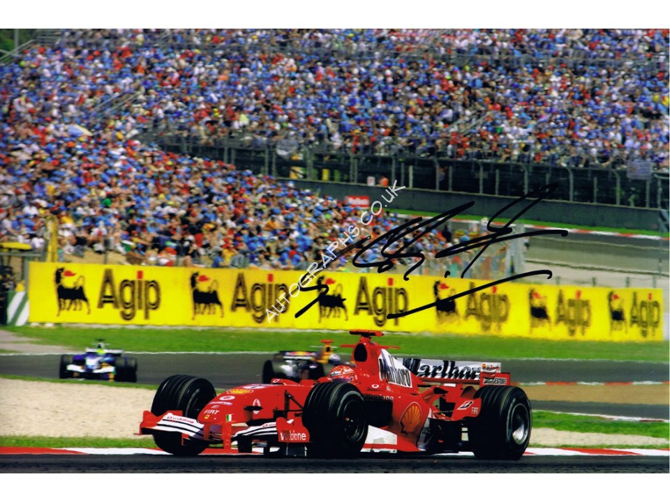 Michael Schumacher genuine authentic signed autograph signatures photo. COA UACC