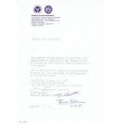 Ronnie Peterson genuine authentic signed autograph signatures letter. COA UACC