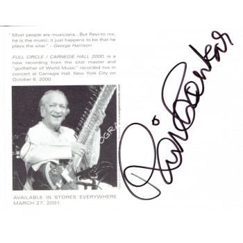 Ravi Shankar authentic genuine signed autograph. COA UACC