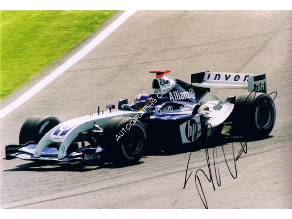 Juan Pablo Montoya signed authentic genuine signature. COA UACC