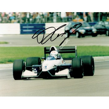 Andrea De Cesaris signed authentic genuine signature photo. COA UACC