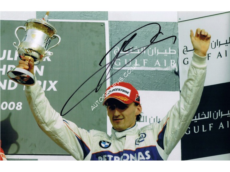 Robert Kubica signed authentic genuine signature photo. COA UACC
