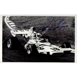 Denny Hulme signed authentic genuine signature photo. COA UACC