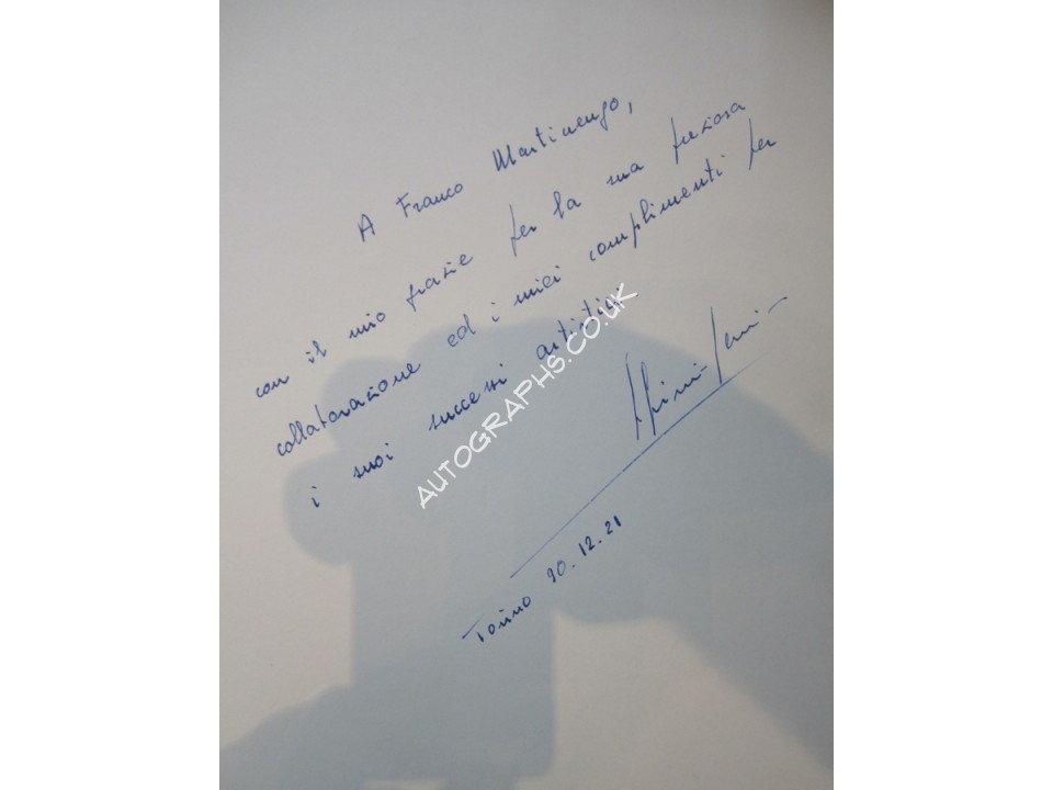 Sergio Pininfarina genuine authentic signed autograph signatures. COA UACC