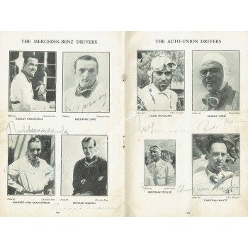 Donington 1938 Signed Programme. Nuvolari, Seamon, Lang and others.