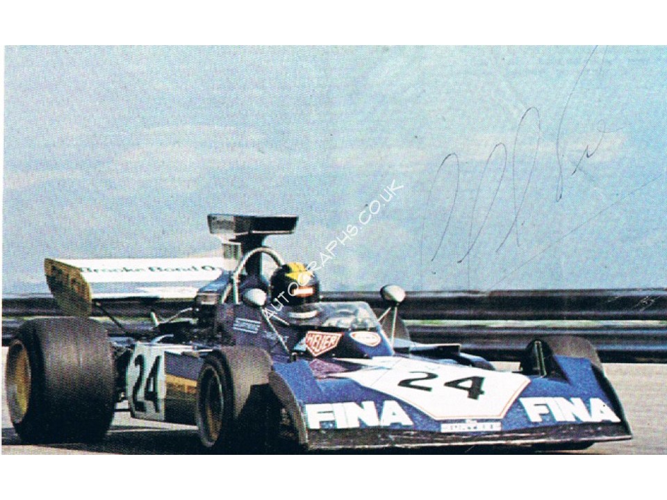 Carlos Pace original authentic genuine signed photo. COA UACC