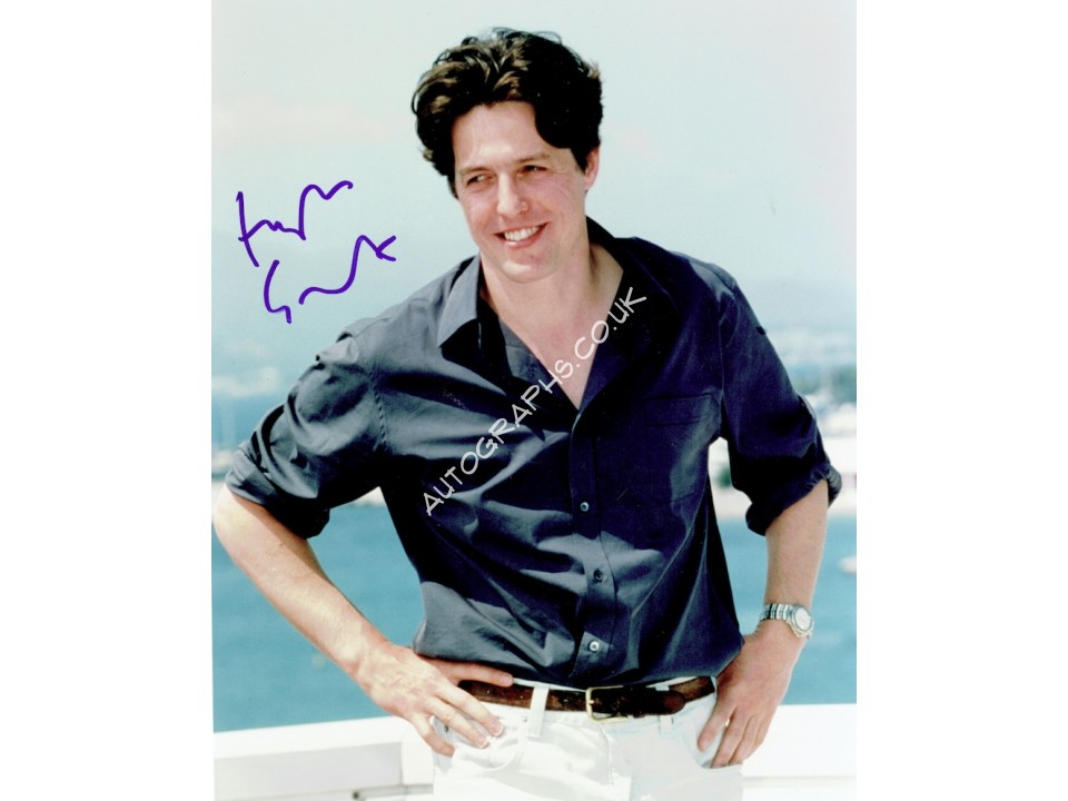 Hugh  Grant original authentic genuine signed photo. COA UACC