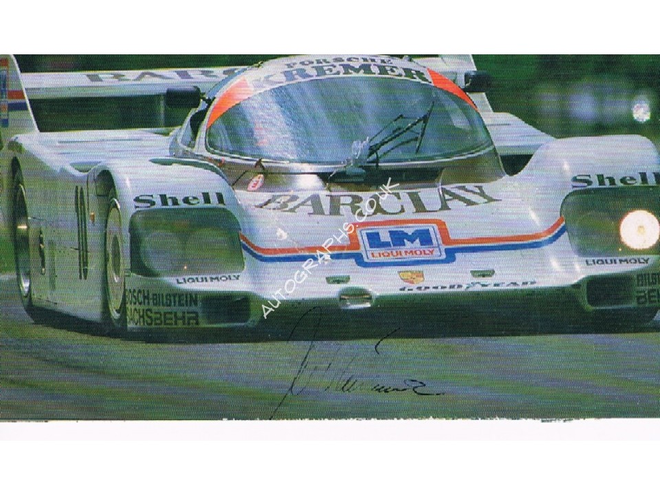 Manfred Winkelhock original authentic genuine signed photo. COA UACC