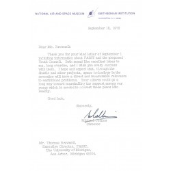 Michael Collins genuine authentic signed autograph signatures letter. COA UACC