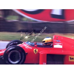 Michele Alboreto original authentic genuine signed photo. COA UACC